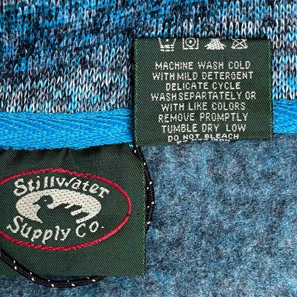 Stillwater Supply Co Blue Space Dye Full Zip Fleece Jacket Size XL - Picture 8 of 10